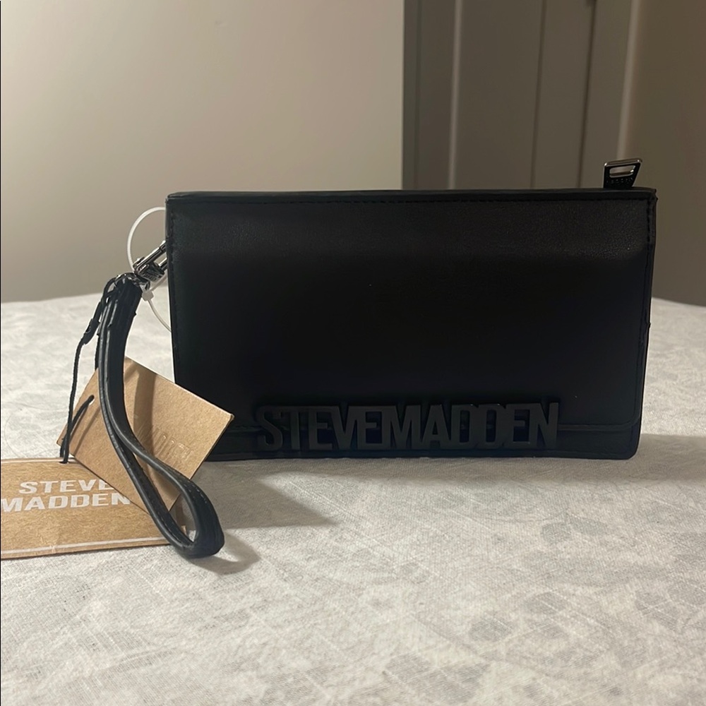 Steve Madden BCABBY Black Flap Wallet